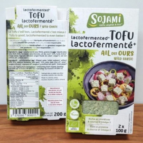 Sojami Tofu lactofermenté bio - Ail des ours - 200g
