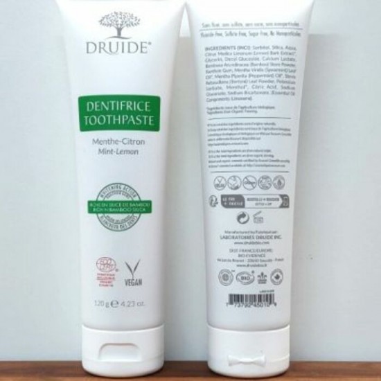 Druide biologique - Dentifrice Menthe Citron 120g 