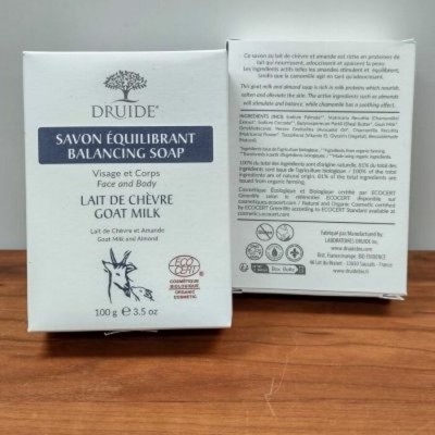 Druide - Barre de savon lait de chèvre bio 100g