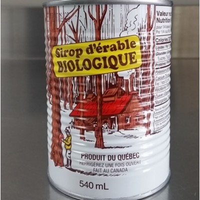 Sirop d'érable biologique 540 ml
