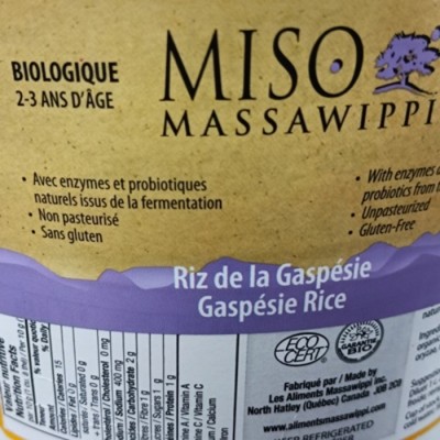 Miso Massawippi biologique - Riz de la Gaspésie ...