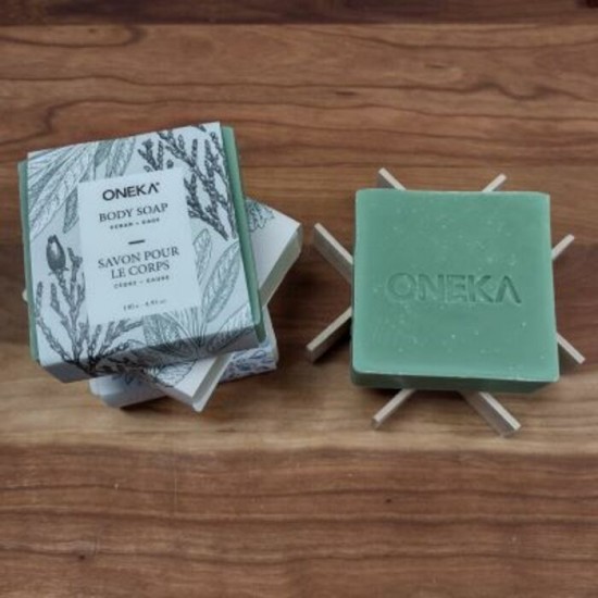 Savon pour le corps Oneka - Cèdre & Sauge 140g