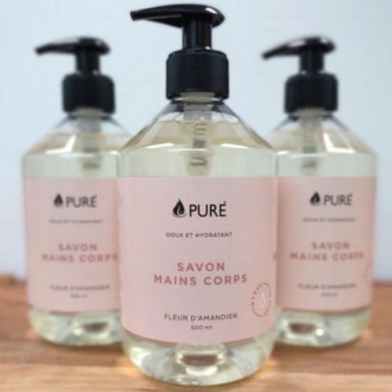 PURE - Savon Mains & Corps - Fleur d'Amandier 500...