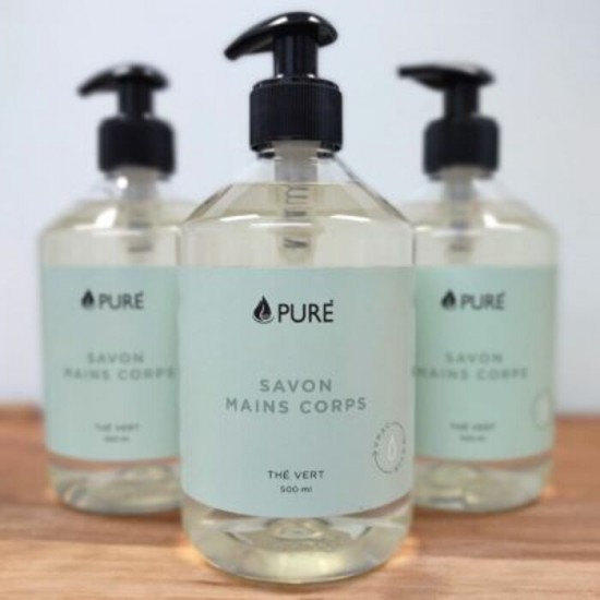 PURE - Savon Mains & Corps - Thé Vert 500 ml