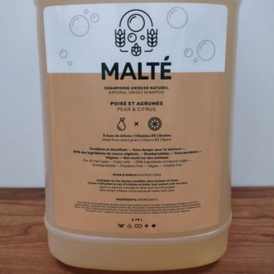 MALTÉ - Shampoing Poire & Agrumes - Vrac 500ml
