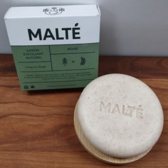 MALTÉ - Savon exfoliant naturel - Boisé - 85g