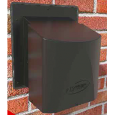 Clapet mural Ventilation Maximum 4'' Noir Court