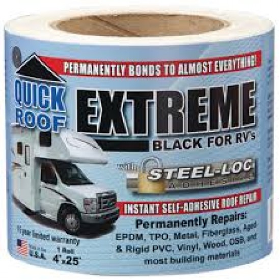 Ruban de réparation Quick Roof Extreme 4'' x 25' Noir