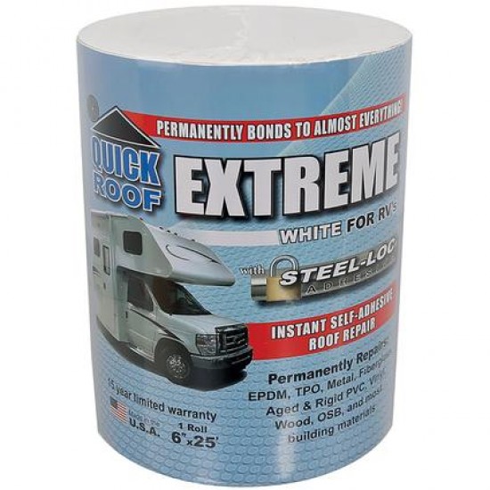 Ruban de réparation Quick Roof Extreme 6'' x 25' Blanc