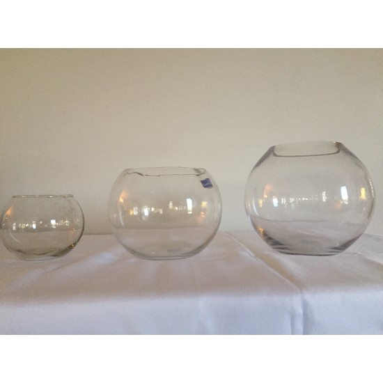 Vase rond transparent 6 po