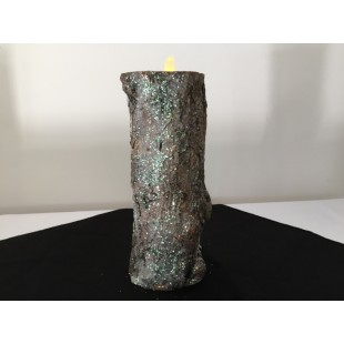 Bougeoir en bois naturel 8po