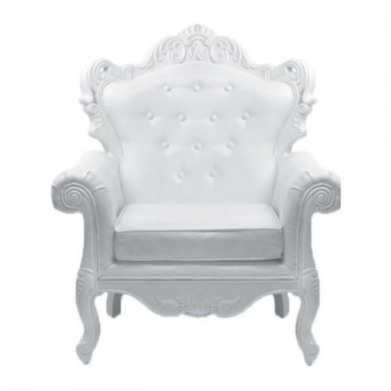 Fauteuil royal blanc