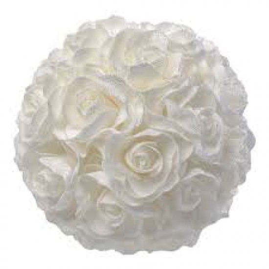 Boule de rose Blanche 20 po