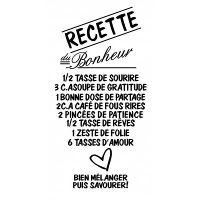 Recette du bonheur