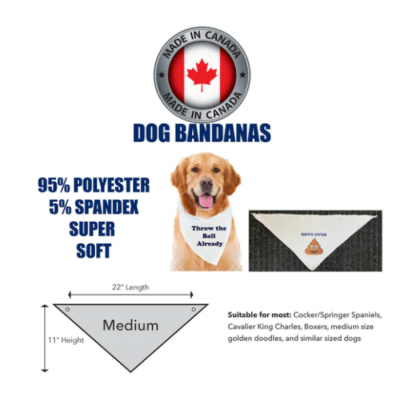 Bandanas pour chien blanc sublimation