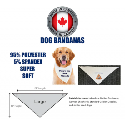 Bandanas pour chien blanc sublimation