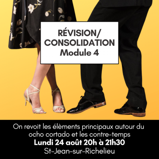 Consolidation du Module 4 ocho cortado et contre-temps