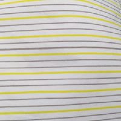 Jersey / Knit imprime / Ligné fin jaune et gris