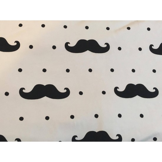 Jersey / kint/ Selection Isa tissus Qc / Moustache