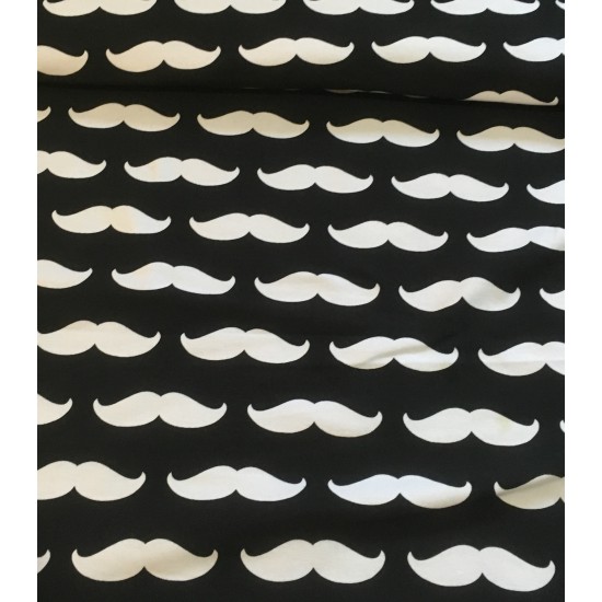 Jersey / kint/ Selection Isa tissus Qc / Moustache