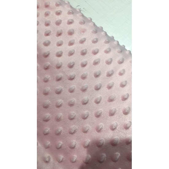 Minky Dot rose Bubble Gum