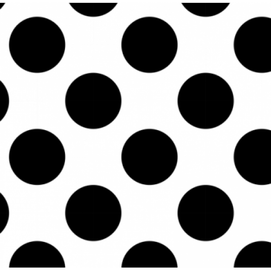 Coton / Selection Isa tissus Qc / Points noir fond blanc