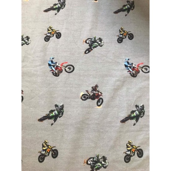 Jersey / Knit imprime / motocross couleur fond gris
