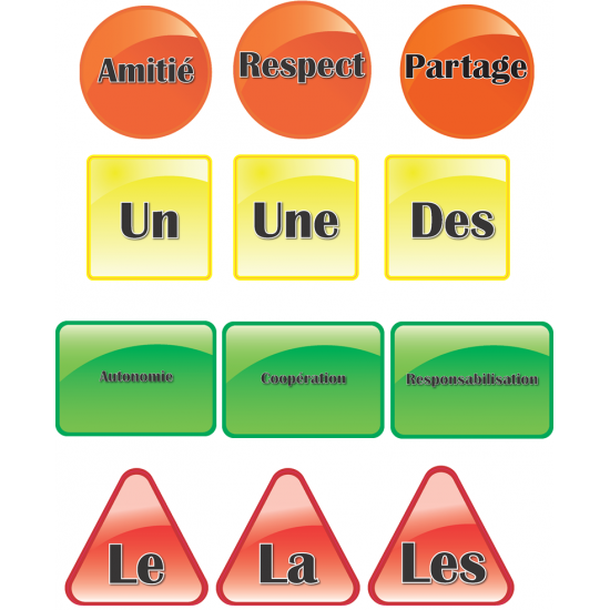 Les formes géométriques (avec écriture)