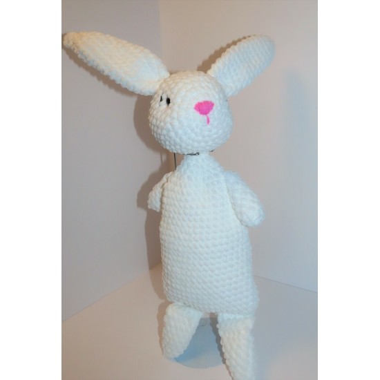 peluche lapin blanc