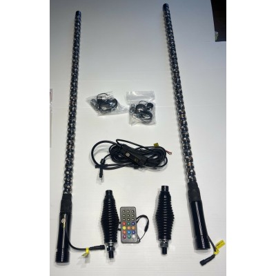 kit combo fouet lumineux double et 2  bracket...