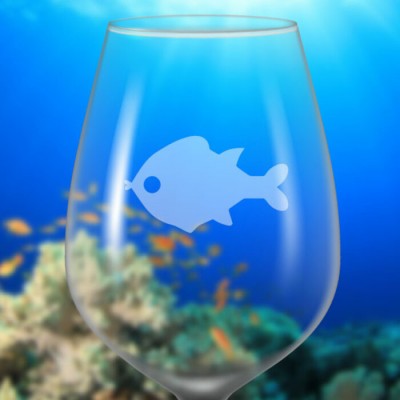 Identificateur de verre à vin givré