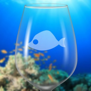 Identificateur de verre à vin givré