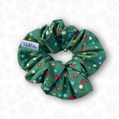 Chou / scrunchie Noël pour cheveux en tissus de coton