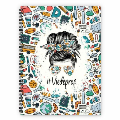 Cahier de notes - Professeur « Messy Bun »