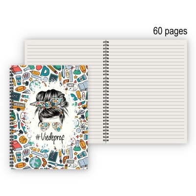 Cahier de notes - Professeur « Messy Bun »