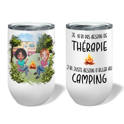 Verre de vin isotherme Camping Entre Amies