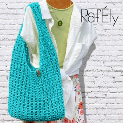 Sac Fourre-tout style filet - couleur vert sauge