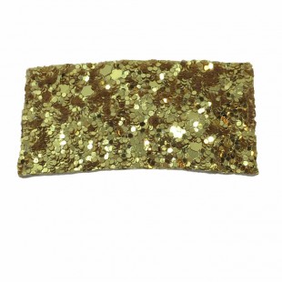 Barrette rectangulaire pour cheveux pailletée