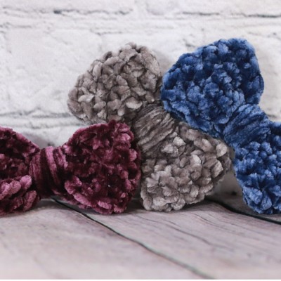 Boucle pour cheveux crochetée en velours