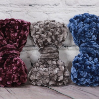 Boucle pour cheveux crochetée en velours
