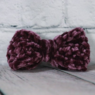 Boucle pour cheveux crochetée en velours