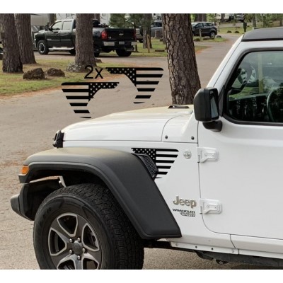 Jeep JL autocollant pour prise d'air avec drapeau...