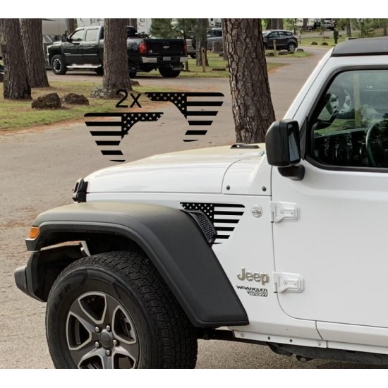 Jeep JL autocollant pour prise d'air avec drapeau des États-Unis