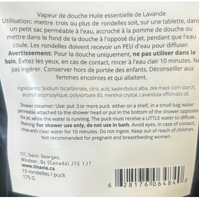 vapeur de douche lavande
