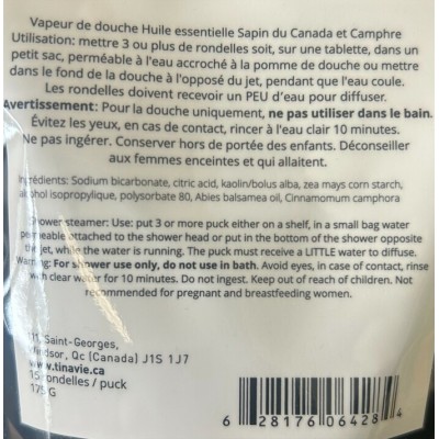 Vapeur de douche sapin du Canada