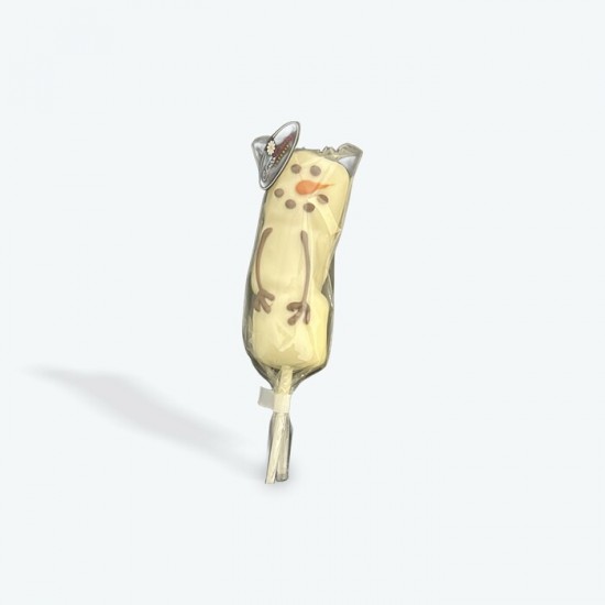 Brochette de guimauve bonhomme de neige au chocolat bland