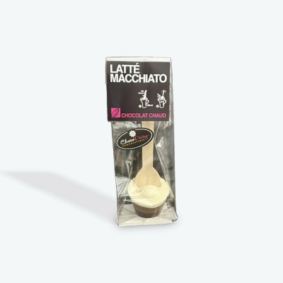 Cuillère de chocolat chaud latté moccachio