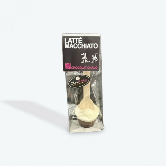 Cuillère de chocolat chaud latté moccachio
