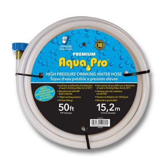 Boyau eau potable 1/2" x 50' Aqua Pro