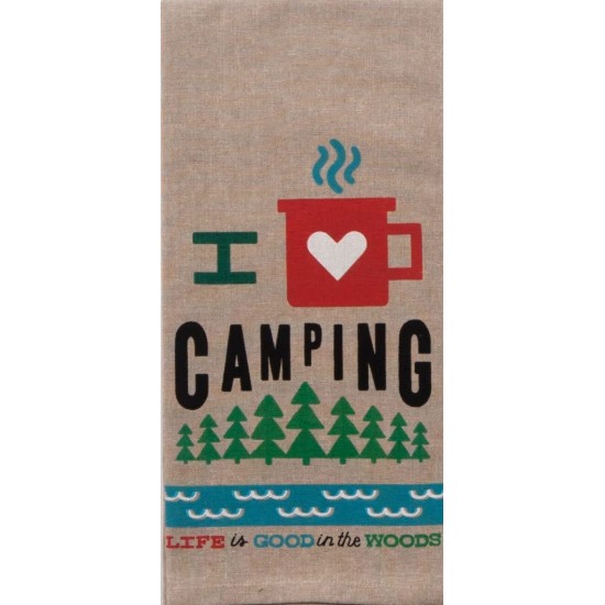 Essuie-Vaisselle "I LOVE CAMPING"